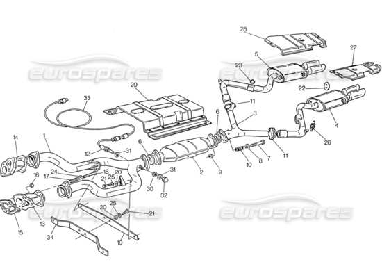 a part diagram from the Maserati Biturbo (1983-1995) parts catalogue