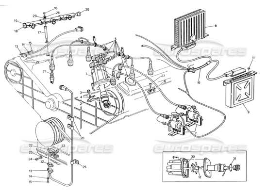 a part diagram from the Maserati Biturbo (1983-1995) parts catalogue