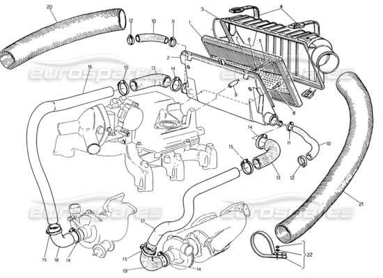 a part diagram from the Maserati Biturbo (1983-1995) parts catalogue