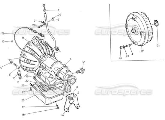 a part diagram from the Maserati Biturbo (1983-1995) parts catalogue