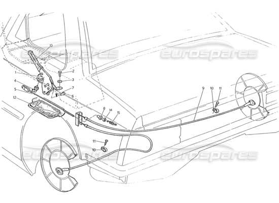 a part diagram from the Maserati Biturbo (1983-1995) parts catalogue