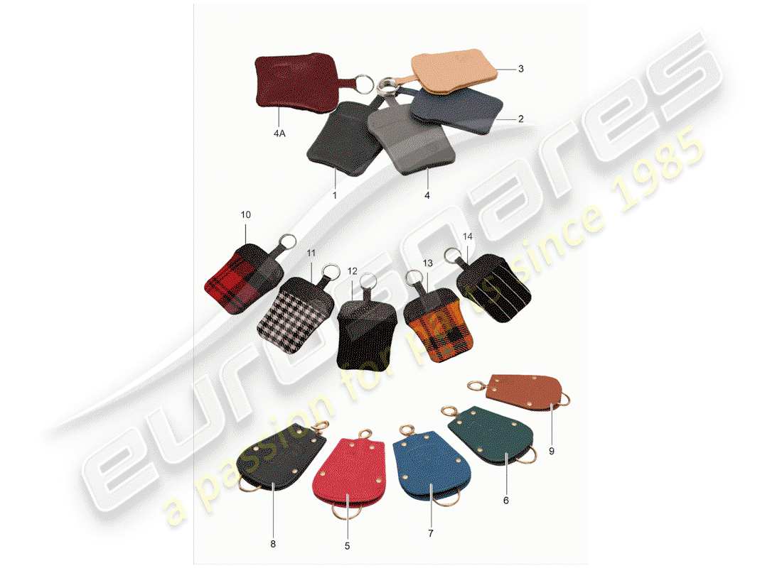 Porsche Classic accessories (2007) SCHLUESSEL-ETUI - LEATHER Part Diagram