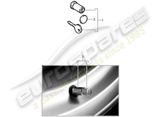 a part diagram from the Porsche Classic accessories parts catalogue