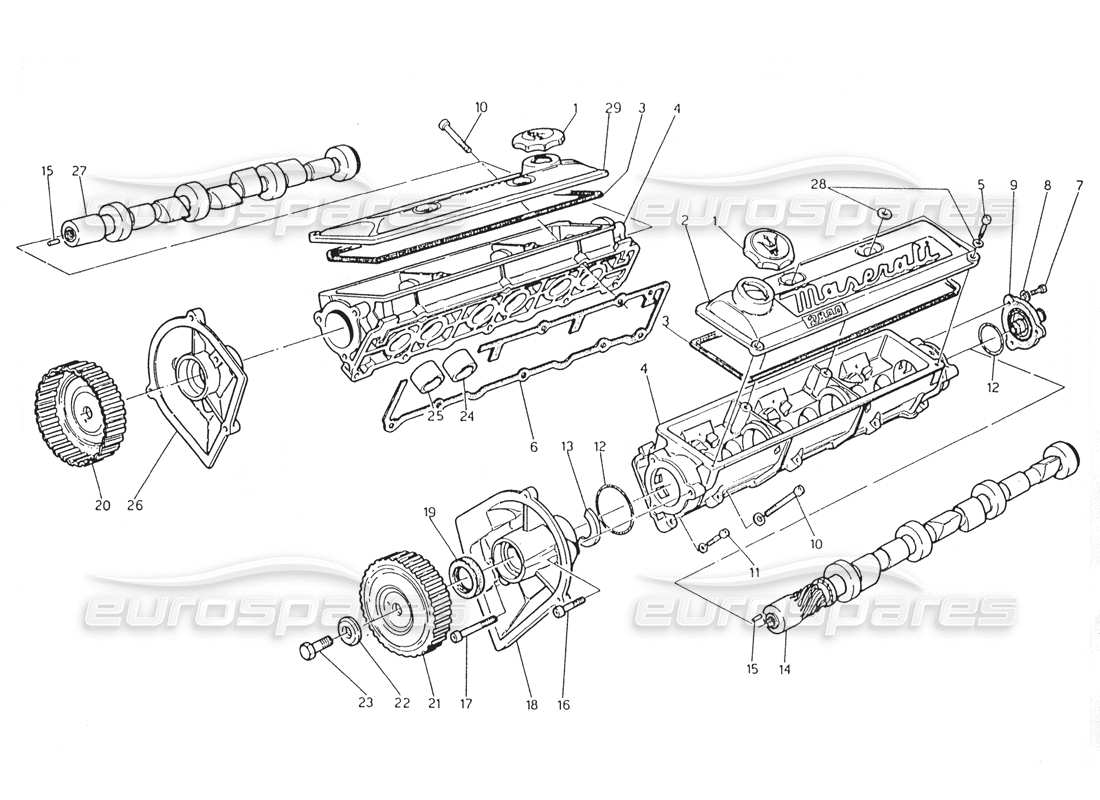 Maserati Karif 2.8 timing Part Diagram