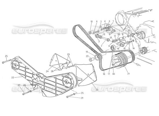 a part diagram from the Maserati Karif 2.8 parts catalogue