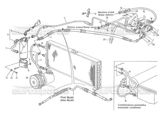 a part diagram from the Maserati Biturbo (1983-1995) parts catalogue