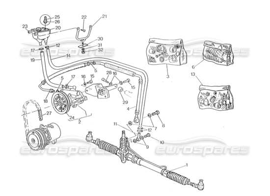 a part diagram from the Maserati Biturbo (1983-1995) parts catalogue