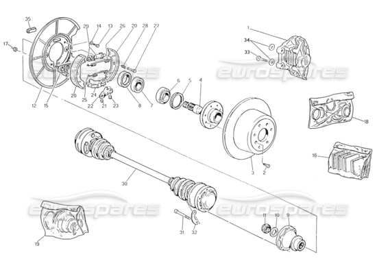 a part diagram from the Maserati Biturbo (1983-1995) parts catalogue