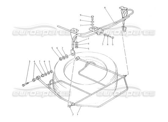 a part diagram from the Maserati Karif 2.8 parts catalogue