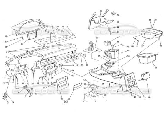 a part diagram from the Maserati Karif 2.8 parts catalogue