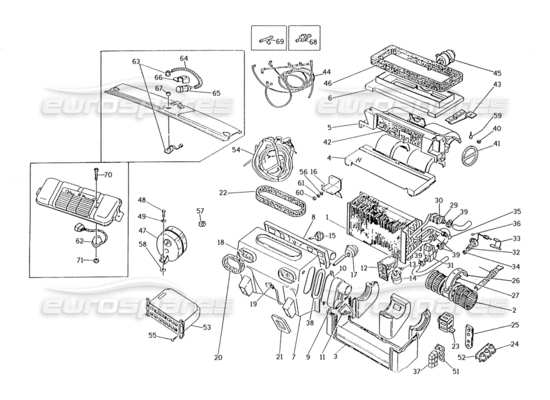 a part diagram from the Maserati Karif 2.8 parts catalogue