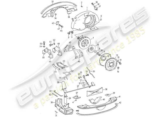 a part diagram from the Porsche 356/356A parts catalogue