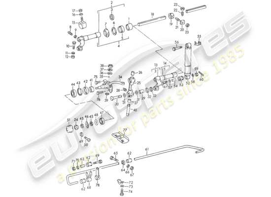 a part diagram from the Porsche 356/356A parts catalogue