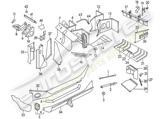 a part diagram from the Porsche 356/356A (1950) parts catalogue