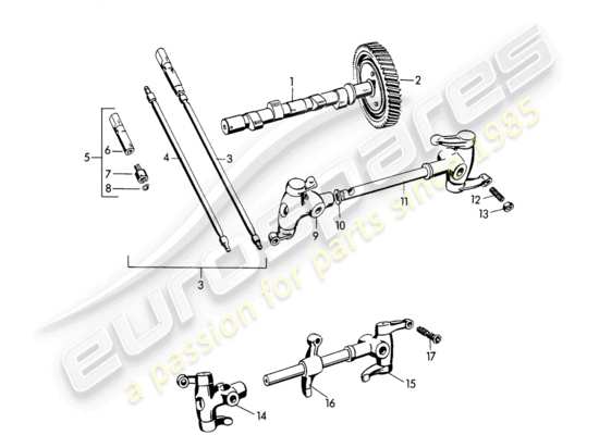 a part diagram from the Porsche 356/356A parts catalogue