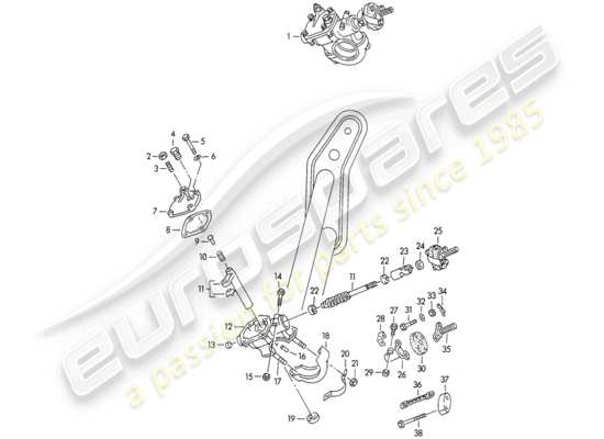 a part diagram from the Porsche 356/356A (1951) parts catalogue