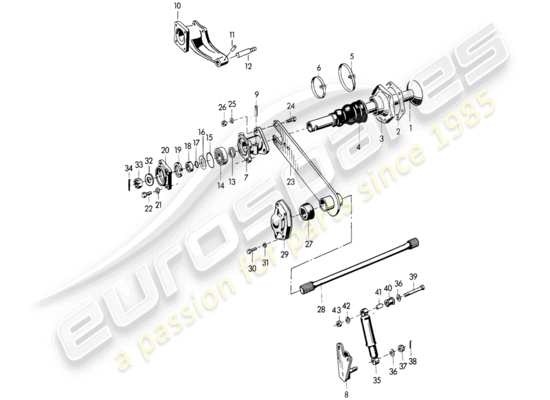 a part diagram from the Porsche 356/356A parts catalogue