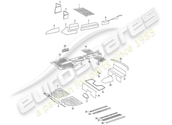 a part diagram from the Porsche 356/356A (1951) parts catalogue