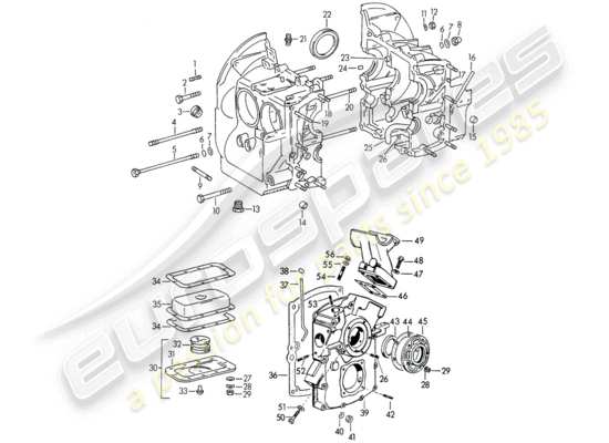 a part diagram from the Porsche 356/356A parts catalogue