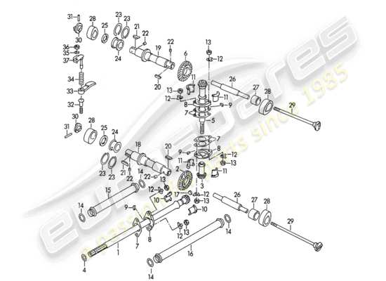 a part diagram from the Porsche 356/356A (1952) parts catalogue