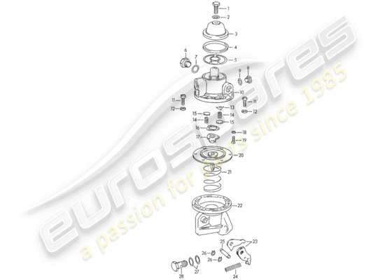 a part diagram from the Porsche 356/356A parts catalogue