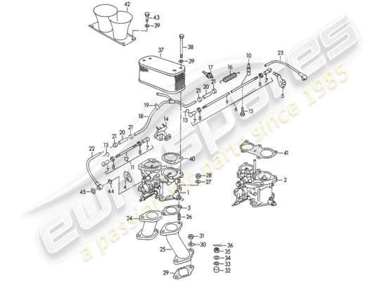 a part diagram from the Porsche 356/356A (1952) parts catalogue