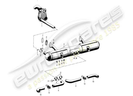 a part diagram from the Porsche 356/356A (1952) parts catalogue