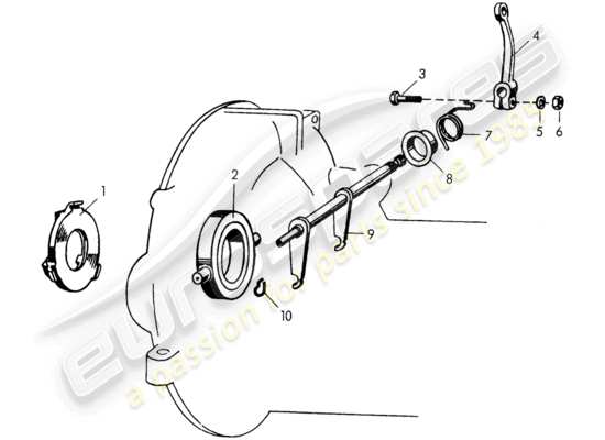 a part diagram from the Porsche 356/356A parts catalogue