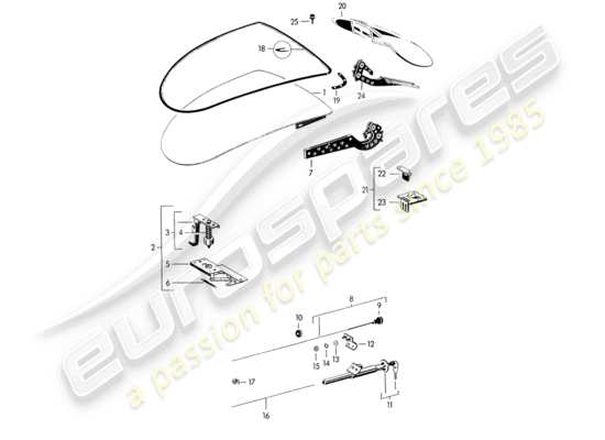 a part diagram from the Porsche 356/356A (1952) parts catalogue