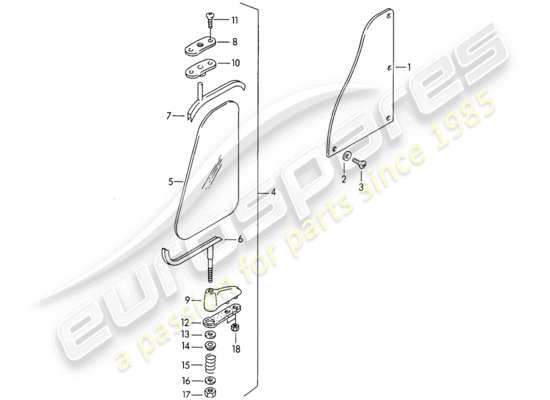 a part diagram from the Porsche 356/356A parts catalogue