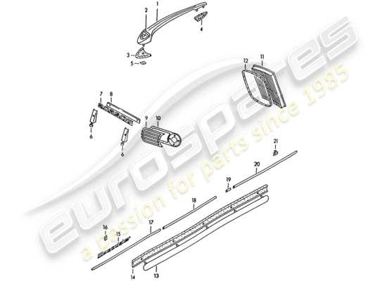 a part diagram from the Porsche 356/356A parts catalogue