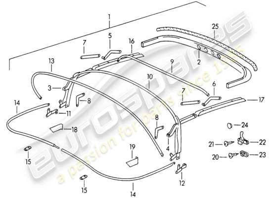 a part diagram from the Porsche 356/356A parts catalogue