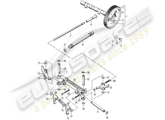 a part diagram from the Porsche 356/356A parts catalogue