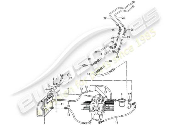 a part diagram from the Porsche 356/356A (1953) parts catalogue