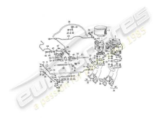 a part diagram from the Porsche 356/356A (1953) parts catalogue