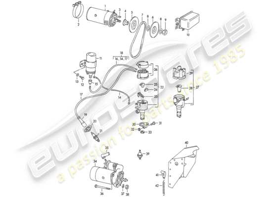 a part diagram from the Porsche 356/356A (1953) parts catalogue