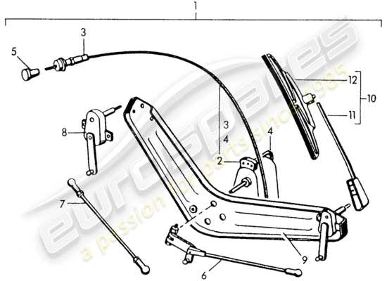 a part diagram from the Porsche 356/356A parts catalogue