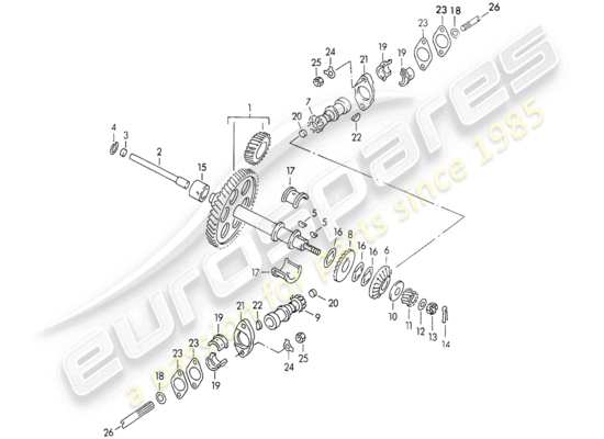 a part diagram from the Porsche 356/356A parts catalogue