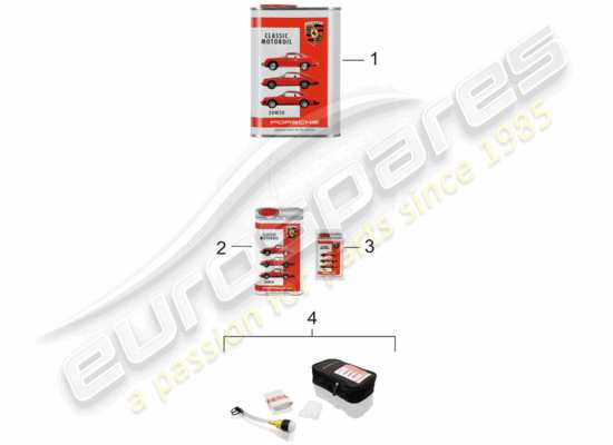 a part diagram from the Porsche 356/356A parts catalogue