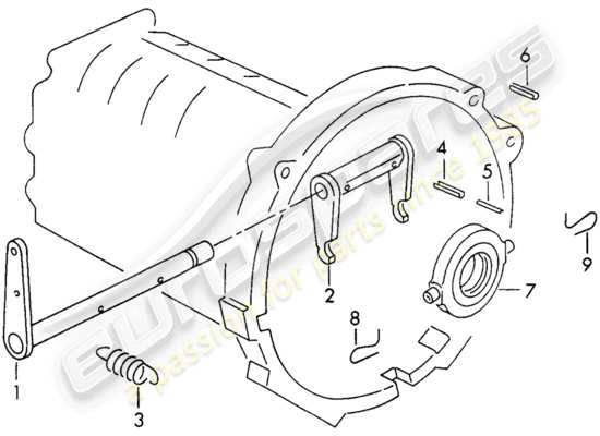 a part diagram from the Porsche 356/356A (1954) parts catalogue