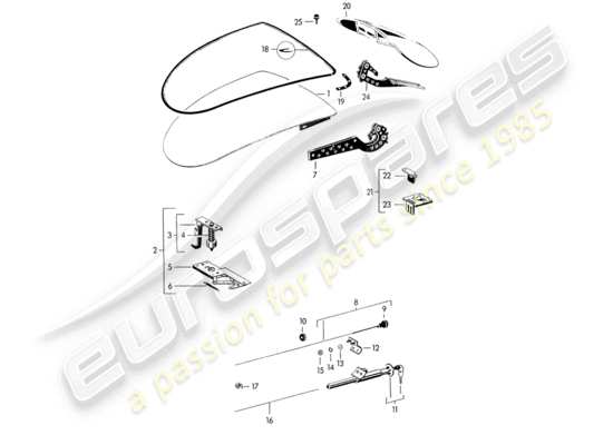 a part diagram from the Porsche 356/356A (1954) parts catalogue