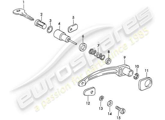 a part diagram from the Porsche 356/356A parts catalogue