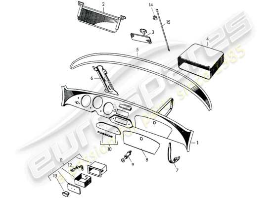 a part diagram from the Porsche 356/356A (1954) parts catalogue