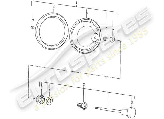 a part diagram from the Porsche 356/356A parts catalogue