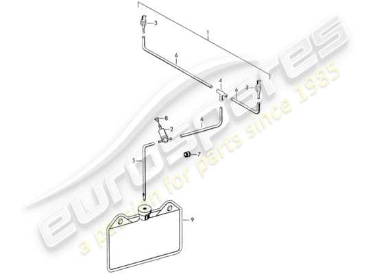 a part diagram from the Porsche 356/356A parts catalogue