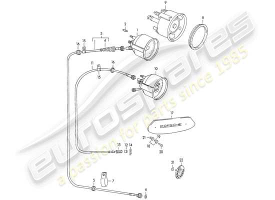 a part diagram from the Porsche 356/356A parts catalogue