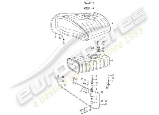 a part diagram from the Porsche 356/356A parts catalogue