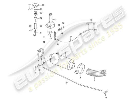 a part diagram from the Porsche 356/356A parts catalogue