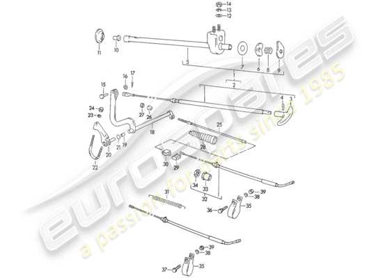 a part diagram from the Porsche 356/356A parts catalogue