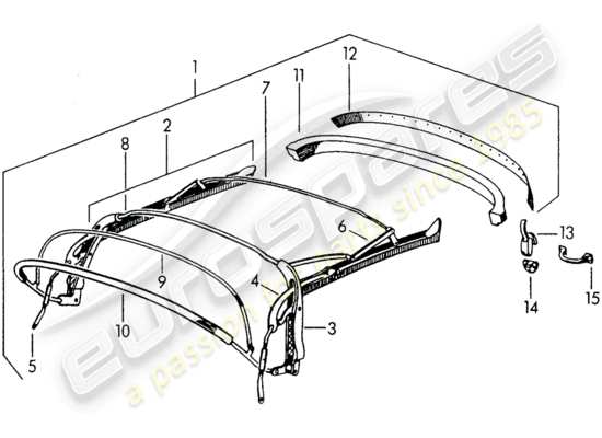 a part diagram from the Porsche 356/356A parts catalogue